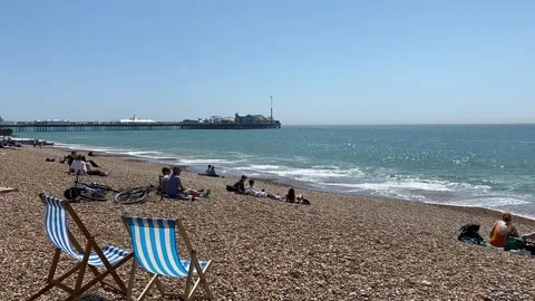 Brighton by the sea side 스톡 동영상 228740773