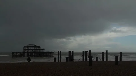 Brighton Storm Timelapse Stock Footage 32250638
