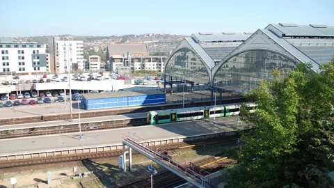 Brighton train station time lapse 库存影片 199643504