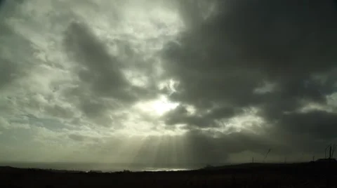 Brighton, UK. Clouds gathering before a storm. Stock Footage 41203929