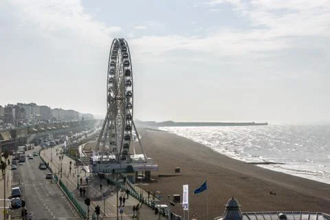 The Brighton Wheel and seafront Stock Photos