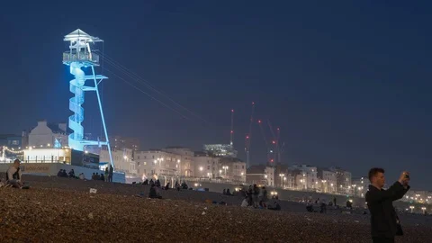Brighton zipline Stock Footage 89622986