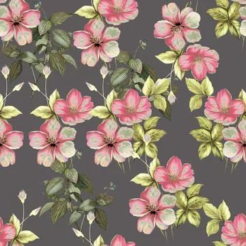 Bright,Seamless,Pattern,With,Flowers.,Floral,Pattern,With,Peonies 스톡 일러스트