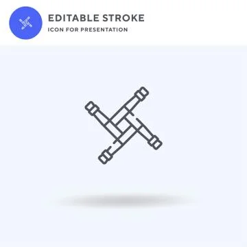 Brigid Cross icon vector, filled flat sign, solid pictogram isolated on white Stock Illustration