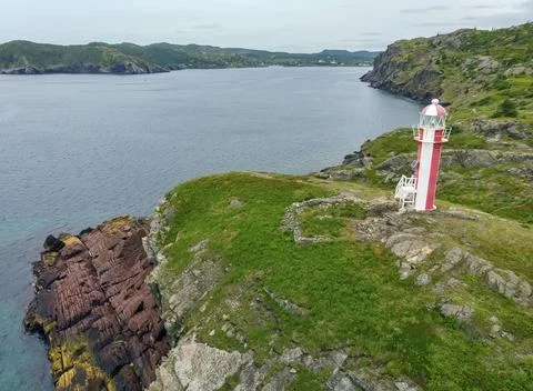 Brigus Lighthouse from above Stock Photos