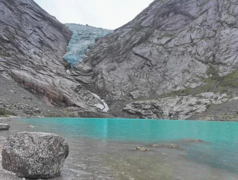 Briksdal glacier Stock Photos