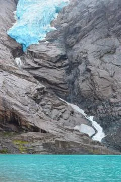 Briksdal glacier Stock Photos