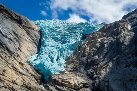 Briksdalsbreen glacier close view 写真素材