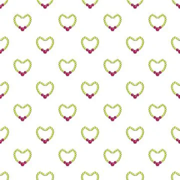 Briliant pearl necklace pattern seamless Stock Illustration