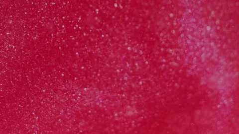 Brilliance liquid drip ink red sparkling glitter Stock Footage 284790068