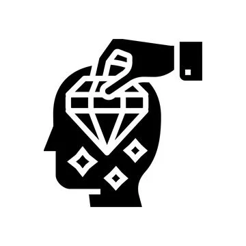 Brilliancy knowledge glyph icon vector illustration Stock Illustration