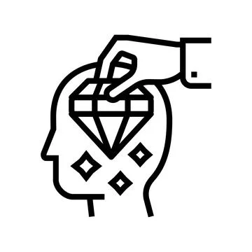 Brilliancy knowledge line icon vector illustration Stock Illustration