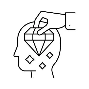 Brilliancy knowledge line icon vector illustration Stock Illustration