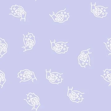 Brilliancy knowledge line seamless pattern 스톡 일러스트
