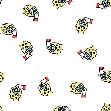 Brilliancy knowledge vector seamless pattern 스톡 일러스트
