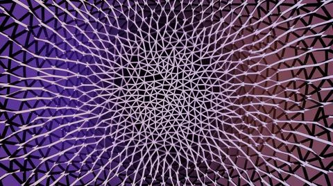 Brilliant abstraction.Design. A connected network of white threads that moves in Stock Illustration