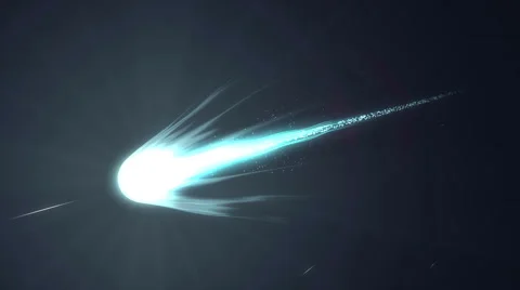Brilliant bright, beautiful close up view blue comet. Vidéo 48762831