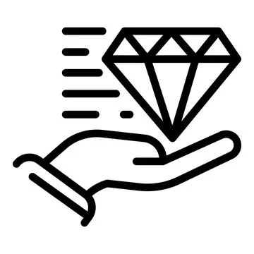 Brilliant clean code icon, outline style Stock Illustration