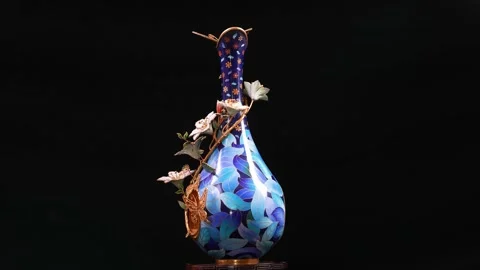 Brilliant Cloisonne Enamel Ware Stock Footage 332068089