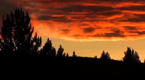 Brilliant Clouds after sunset Stock Footage
