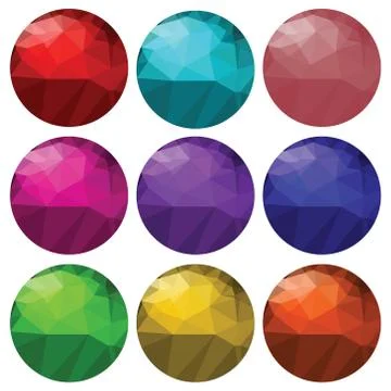 Brilliant cut gems Stock Illustration