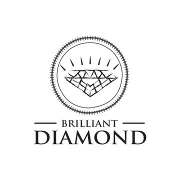 Brilliant diamond logo Stock Illustration