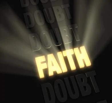 Brilliant faith eclipses doubt Stock Illustration