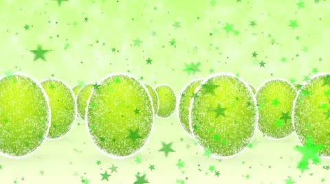 Brilliant green Easter eggs Stock Footage 10813096