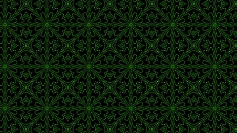 A brilliant green pattern is changing on a dark background. Abstract animated Stock Footage 326066100