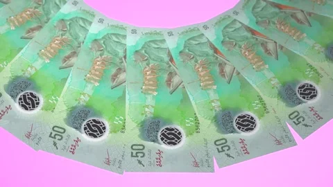 Brilliant Looping Design 50 Rufiyaa Curency of Maldives Stock Footage 306828186