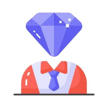 Brilliant mind vector design in modern style, ready to use icon  Stock Illustration