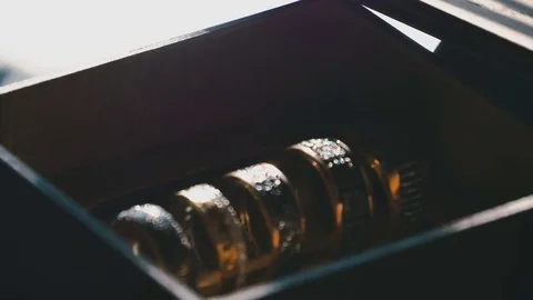 Brilliant rings Stock Footage 76950360