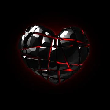 Brilliant ruby on black background. Black Crystal. Stockillustratie