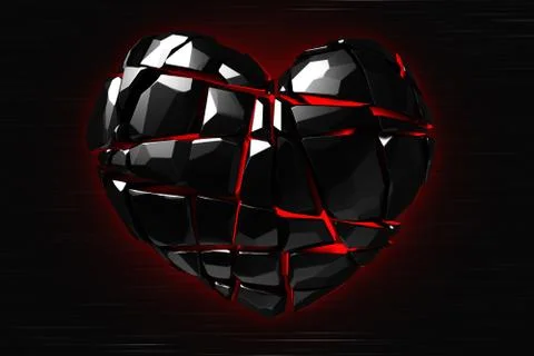 Brilliant ruby on black background. Black Crystal. Stock Illustration