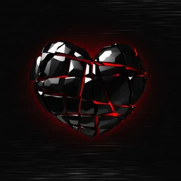 Brilliant ruby on black background. Black Crystal. Stock Illustration