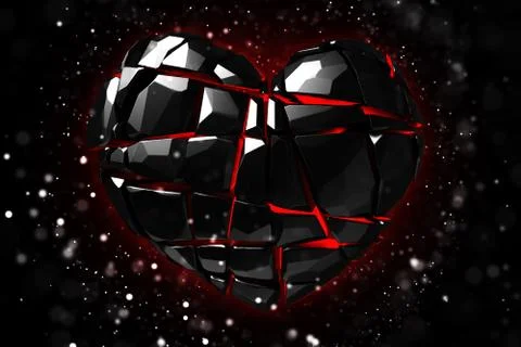 Brilliant ruby on black background. Black Crystal. Stock Illustration