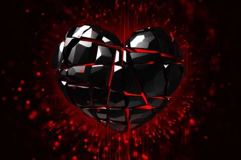 Brilliant ruby on black background. Black Crystal. Stock Illustration