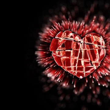 Brilliant ruby on black background. Red Crystal Stock Illustration