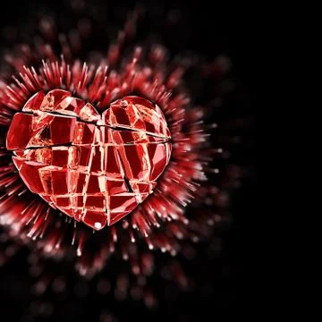 Brilliant ruby on black background. Red Crystal Stock Illustration