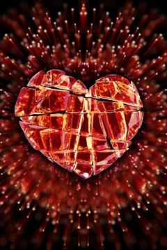 Brilliant ruby on black background. Red Crystal Stock Illustration