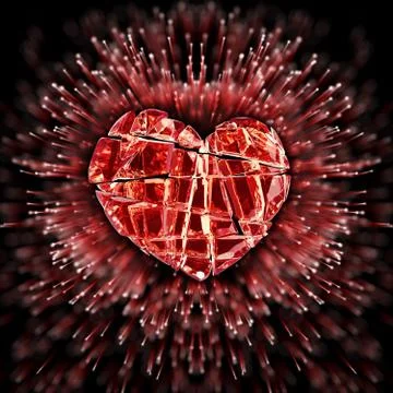 Brilliant ruby on black background. Red Crystal Stock Illustration