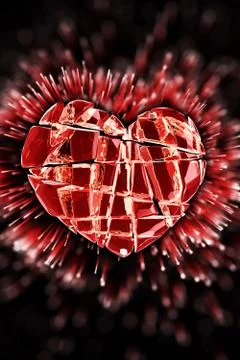 Brilliant ruby on black background. Red Crystal Illustrazione stock