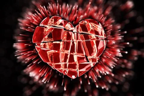 Brilliant ruby on black background. Red Crystal Stock Illustration