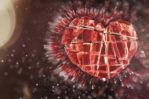 Brilliant ruby on black background. Red Crystal Stock Illustration