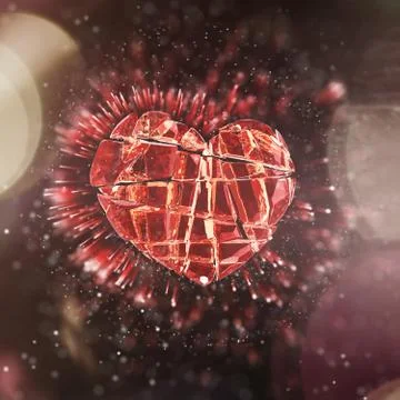 Brilliant ruby on black background. Red Crystal Stock Illustration