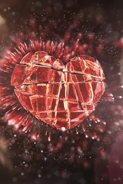 Brilliant ruby on black background. Red Crystal Illustrazione stock