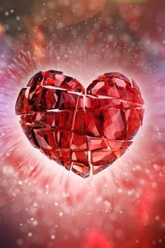 Brilliant ruby on black background. Red Crystal Stock Illustration