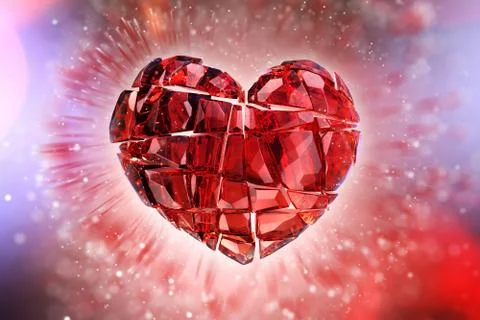 Brilliant ruby on black background. Red Crystal Illustrazione stock