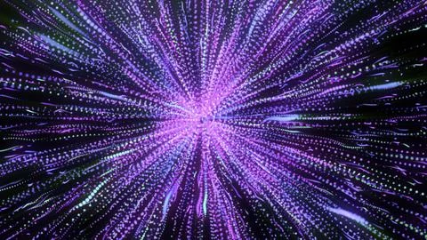 A brilliant stream of light. Motion.Purple rays in animation that spew light and Stock Illustration