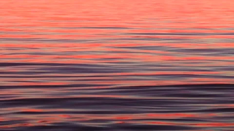 Brilliant Sunset Colors Reflected On Indigo Smooth Water Stock Footage 130280443